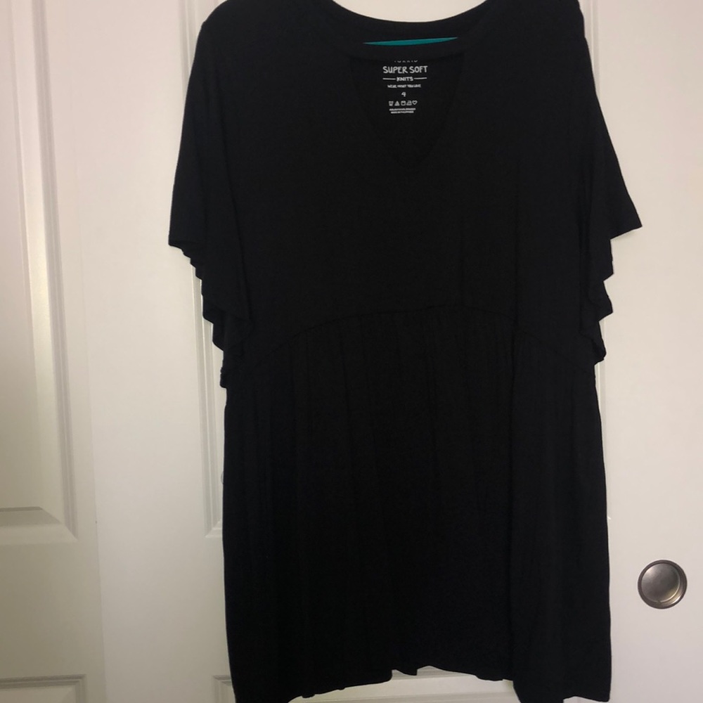 BNWT Black Peplum Shirt